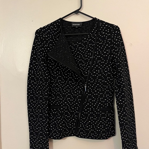 Emporio Armani Dot Printed Asymmetrical Zip Jacket - part of a set - Picture 14 of 16